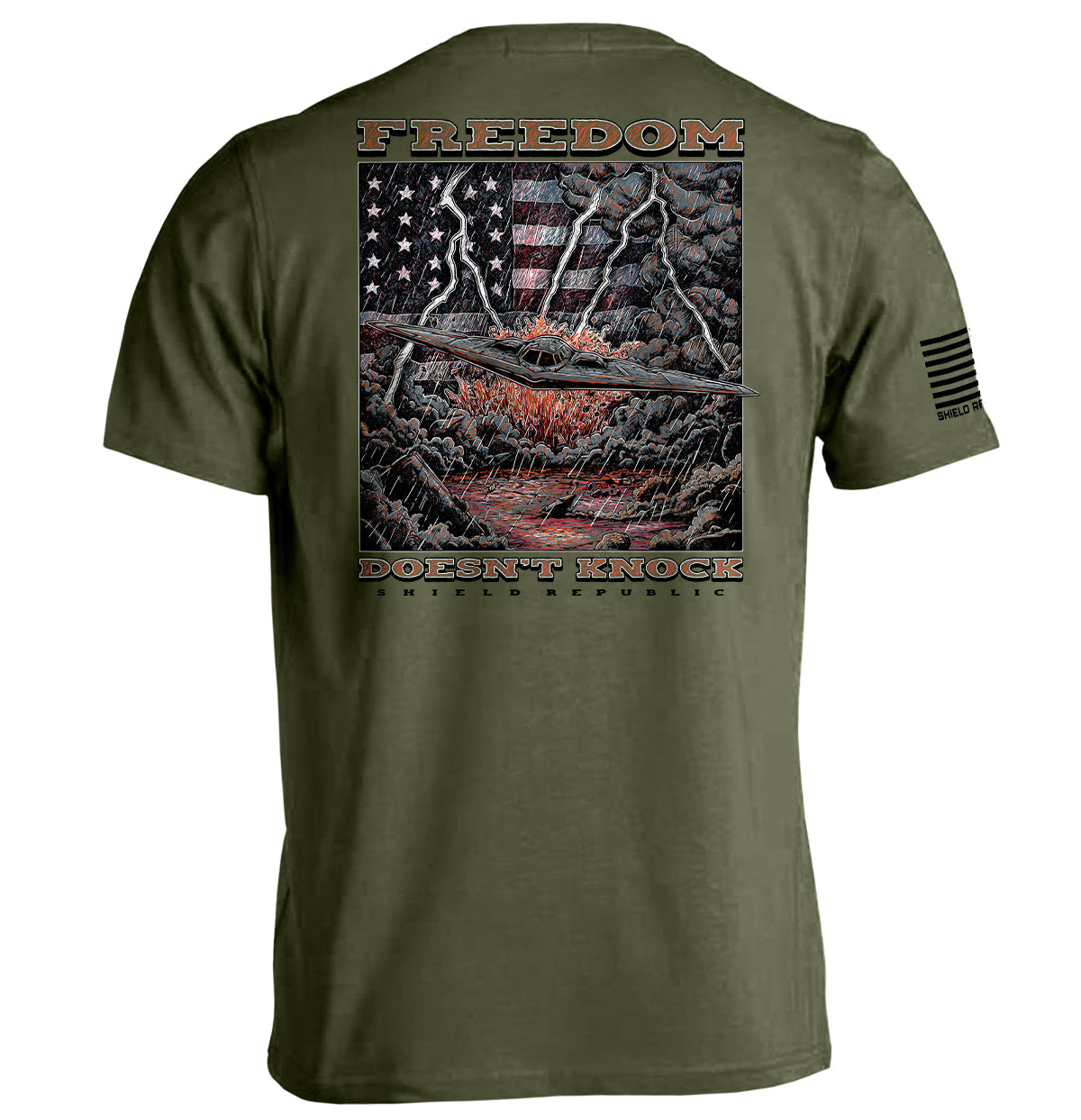 Shield Republic Freedom Doesn't Knock Tee