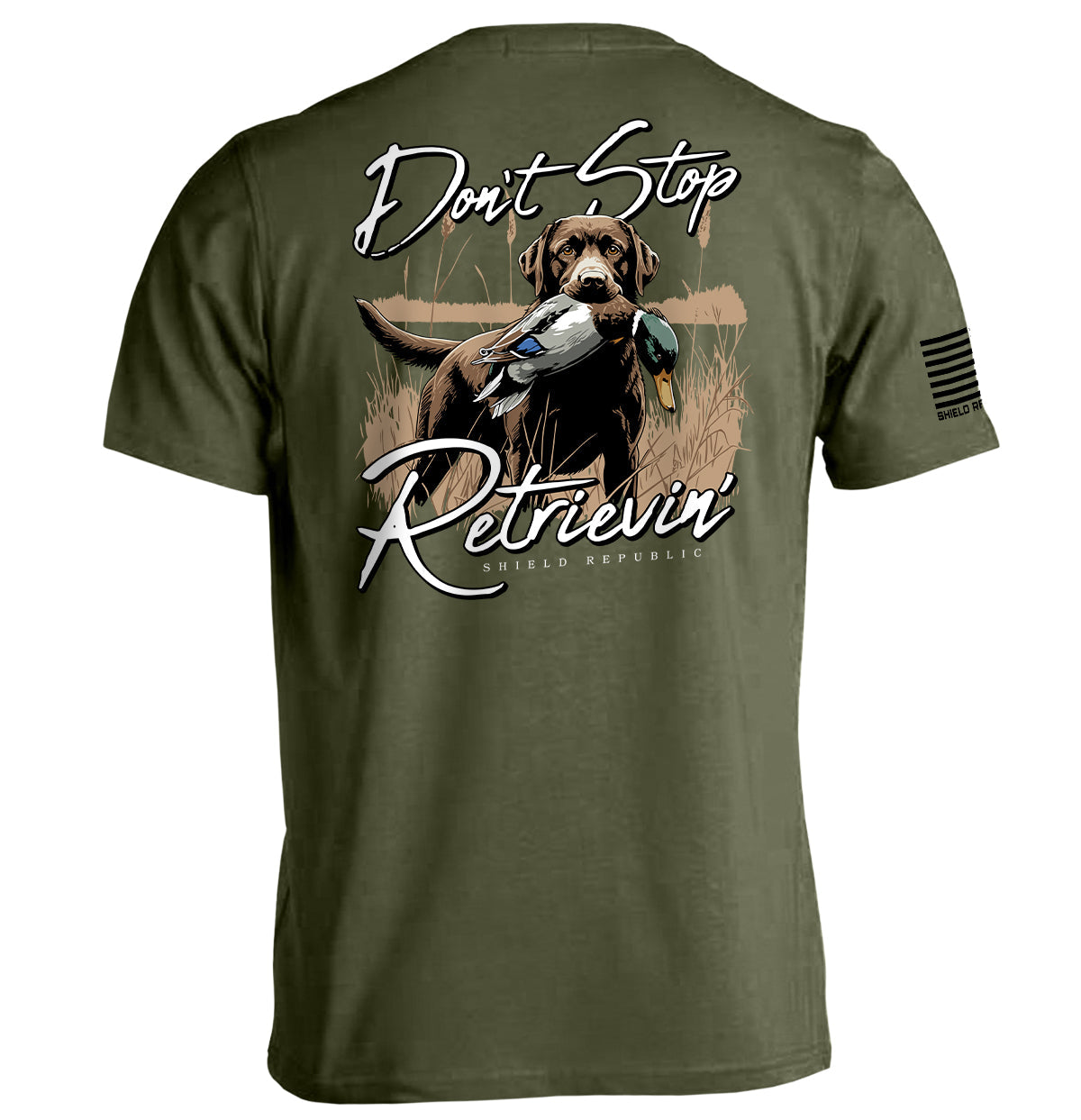 Shield Republic Don't Stop Retrievin' Chocolate Lab