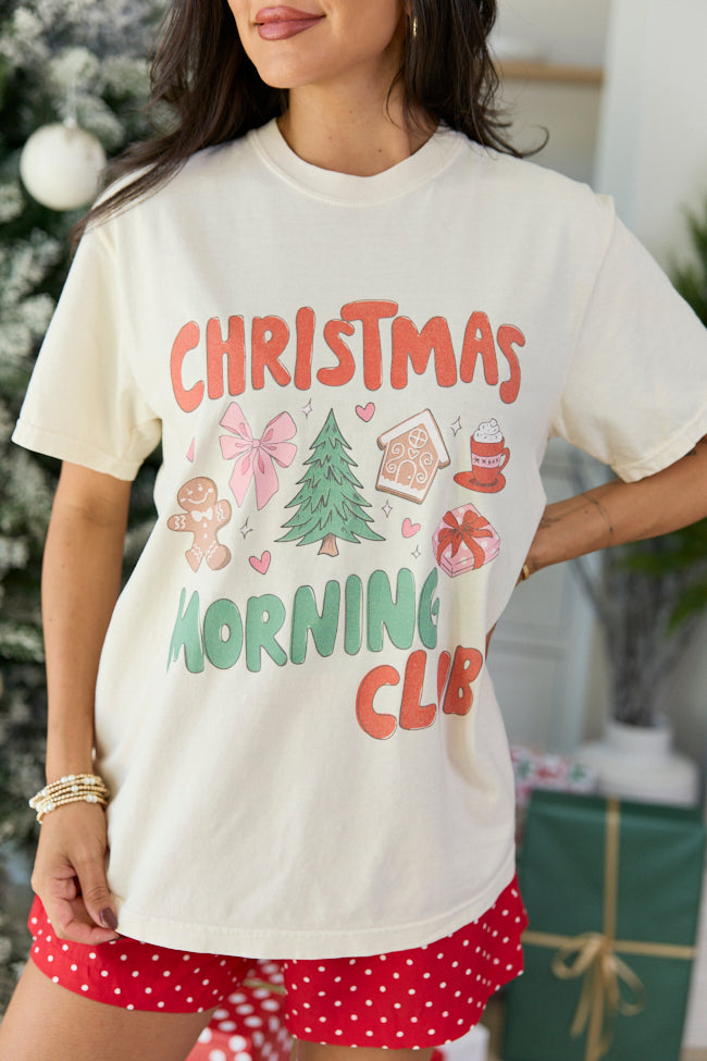 Christmas Morning Club Ivory Comfort Colors Graphic Tee
