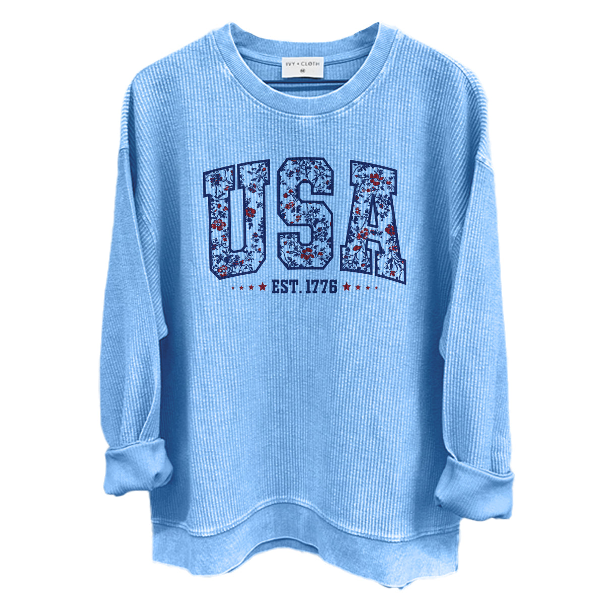Shield Republic USA Floral Est 1776 (Front)
