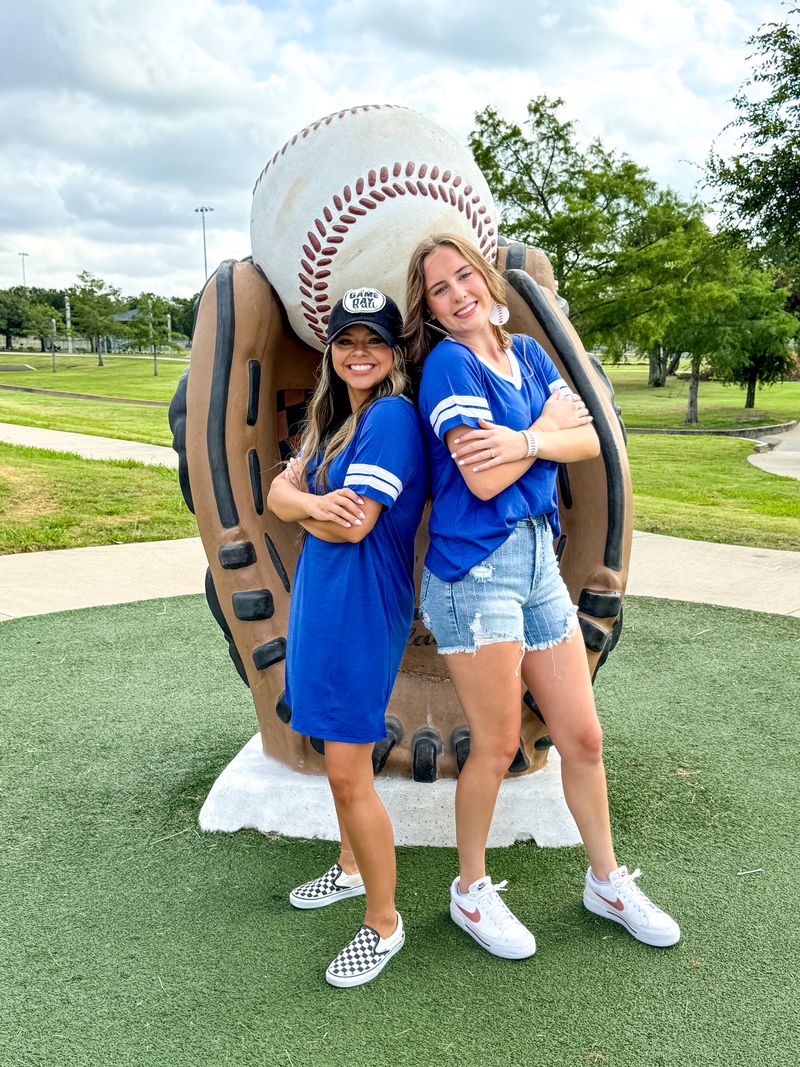 Grace & Emma Say it Loud, Say it Proud Gameday Dress, Royal Blue