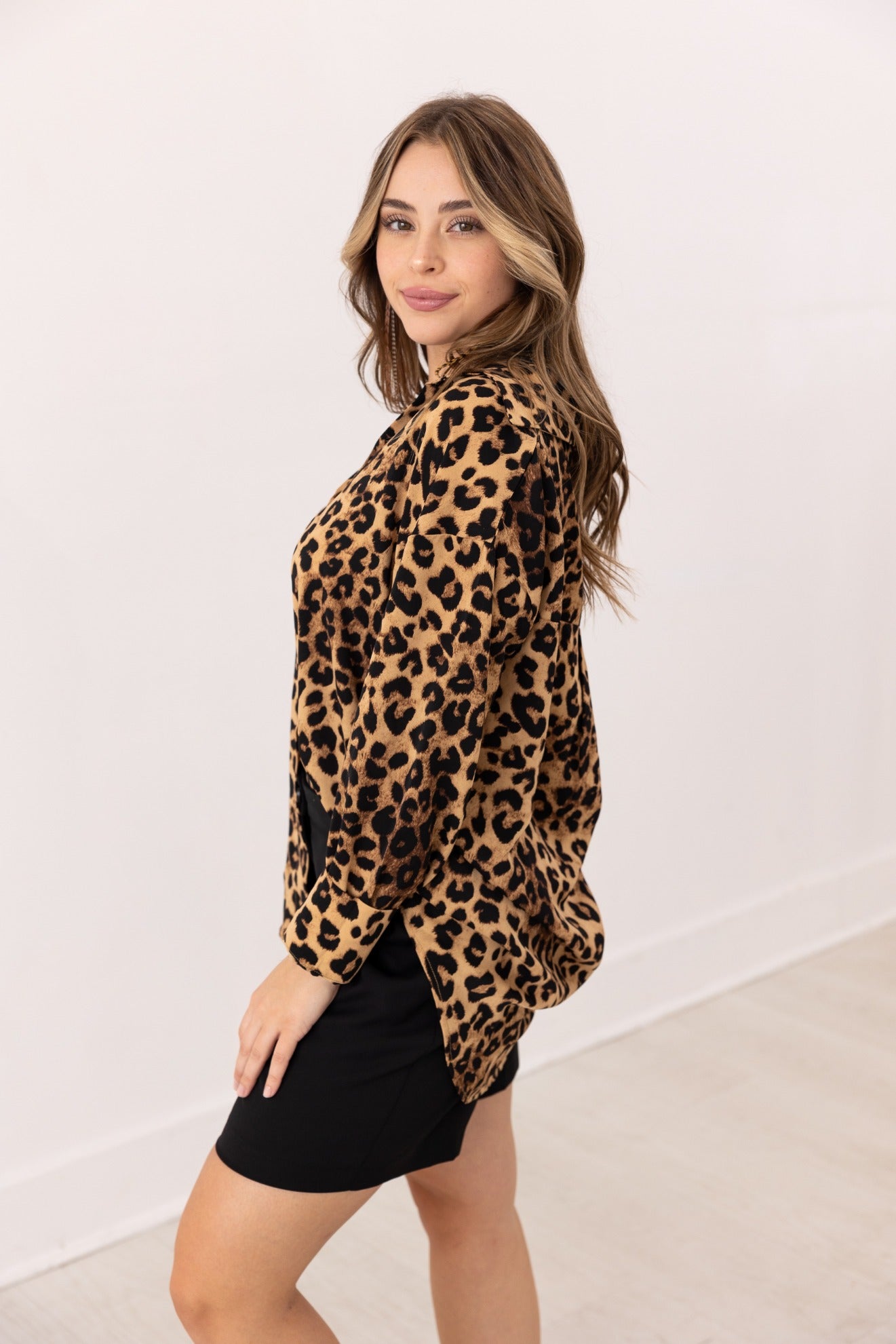 Grace & Emma The Kathryn Button-Up, Leopard