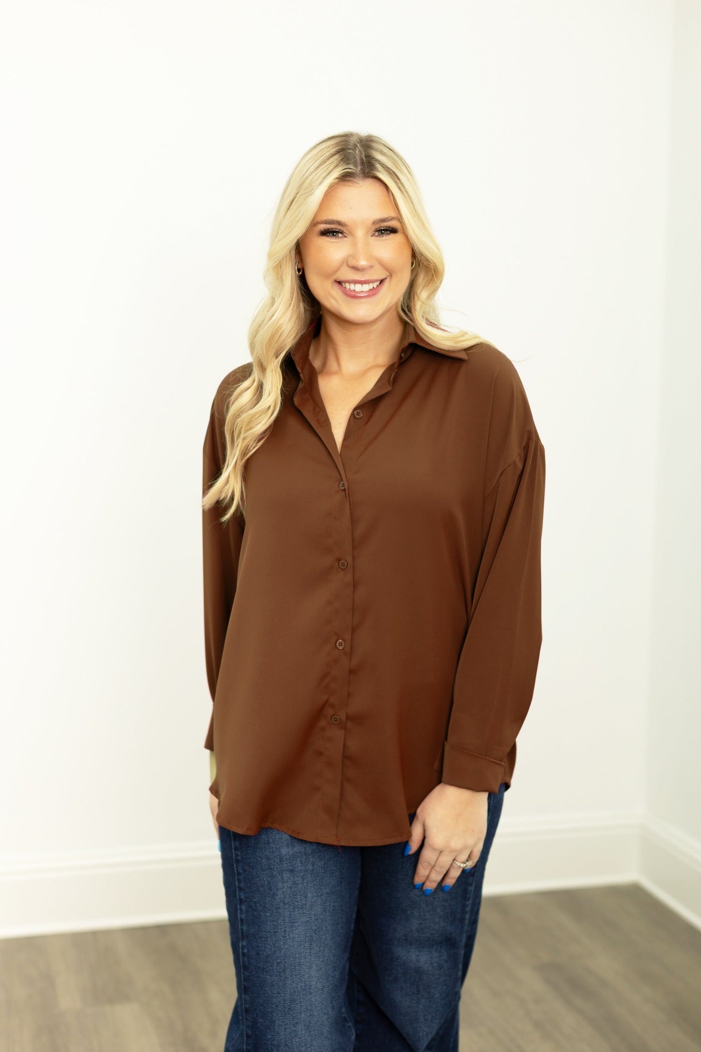 Grace & Emma The Kathryn Button-Up, Brown
