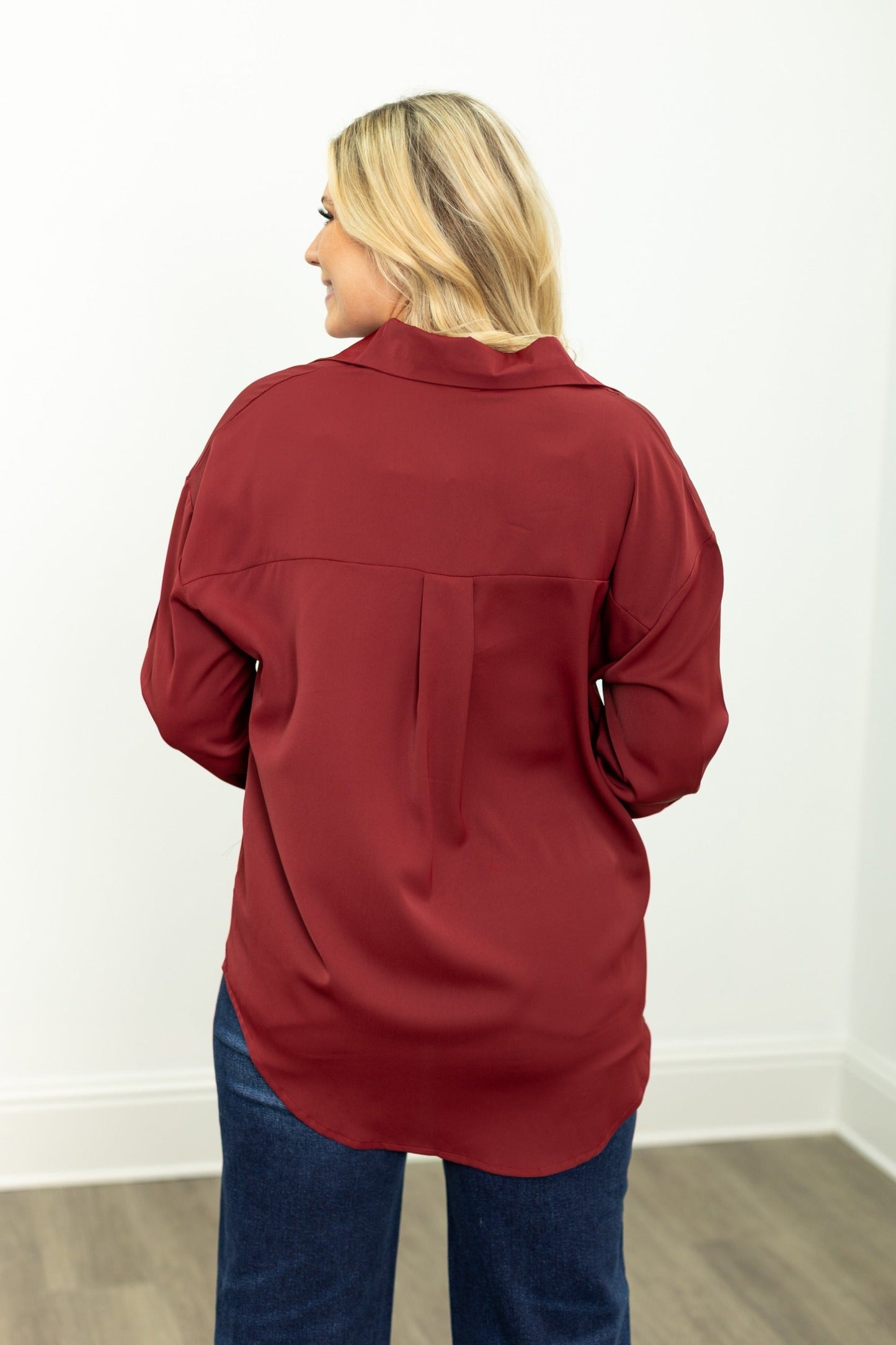 Grace & Emma The Kathryn Button-Up, Maroon