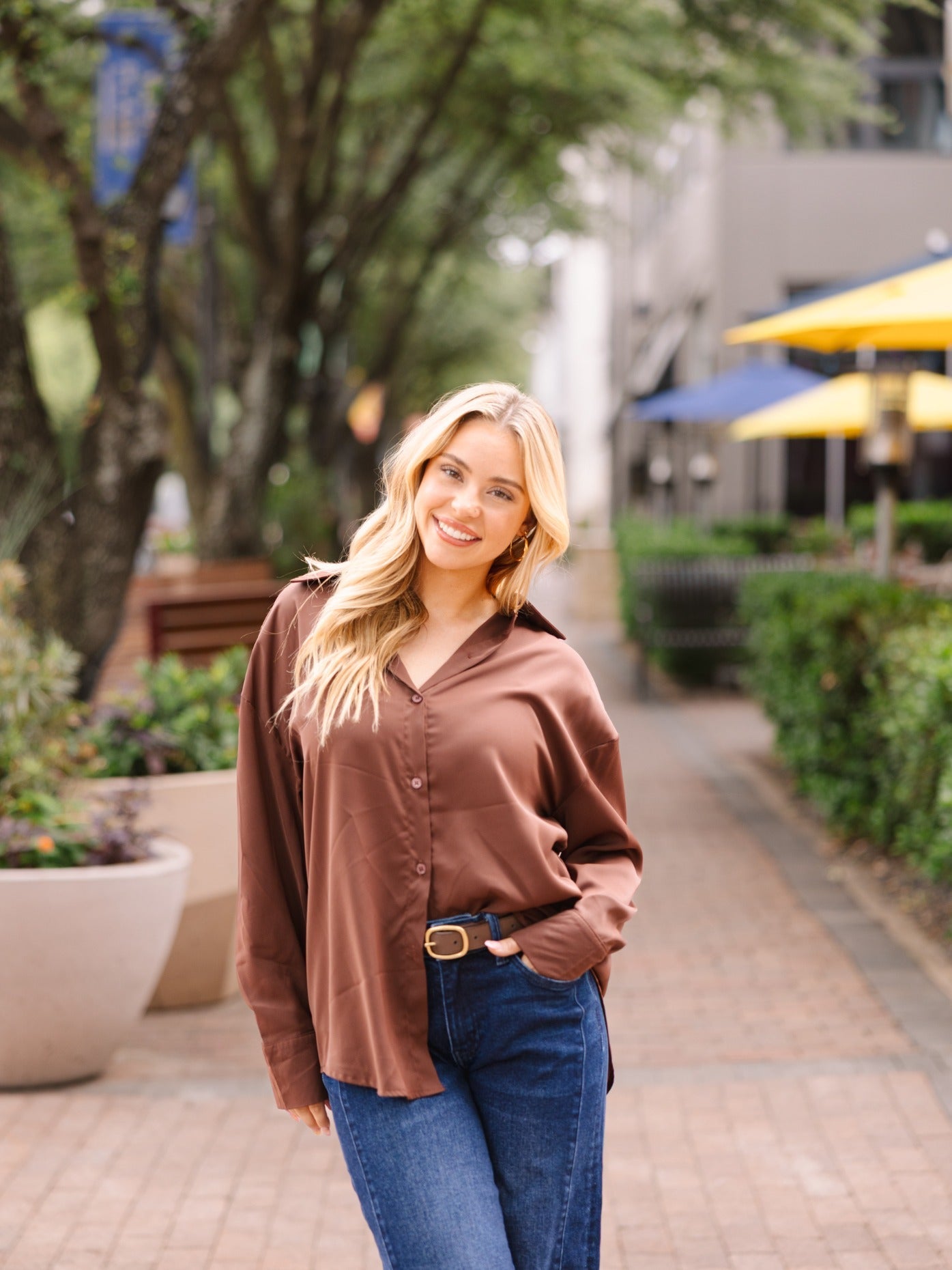 Grace & Emma The Kathryn Button-Up, Brown