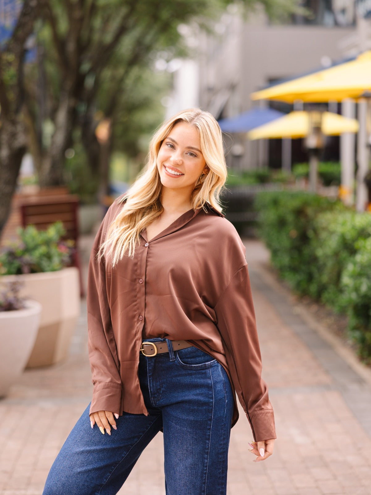 Grace & Emma The Kathryn Button-Up, Brown
