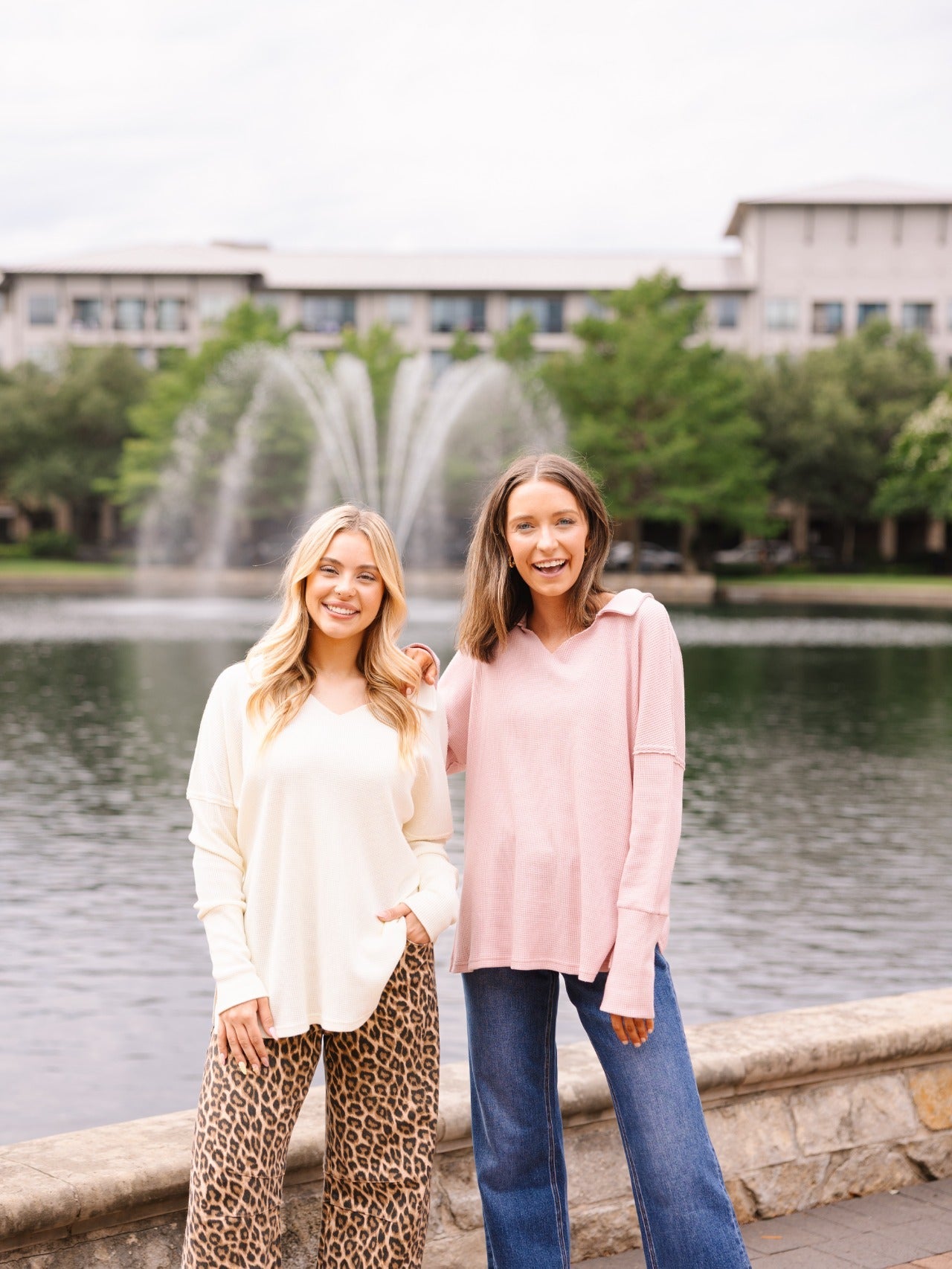 Grace + Emma Waffle Knit Top, Ivory