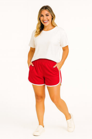 Grace & Emma Go-Getter Shorts, Red