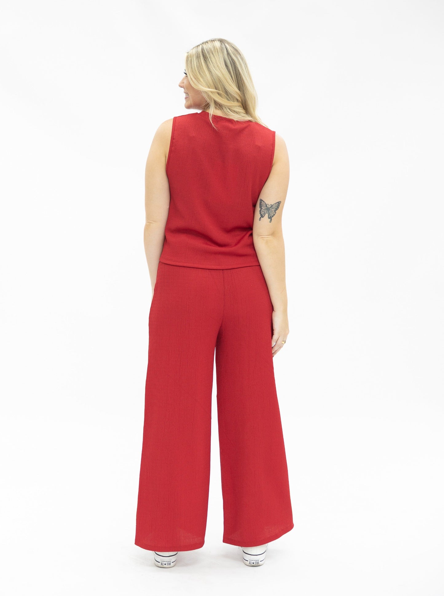 Grace & Emma The Earhart Pants, Red