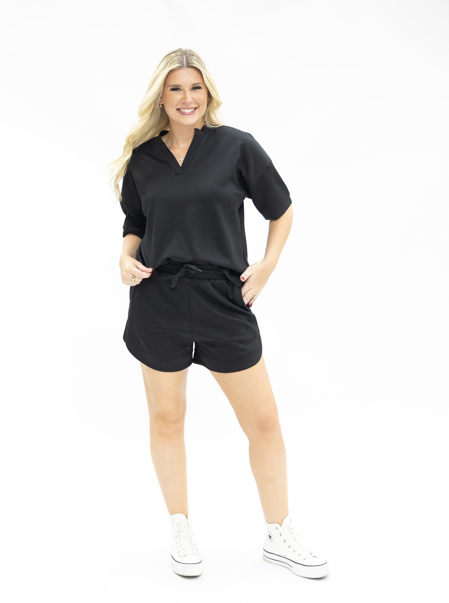 Grace & Emma Butter Soft Shorts, Black