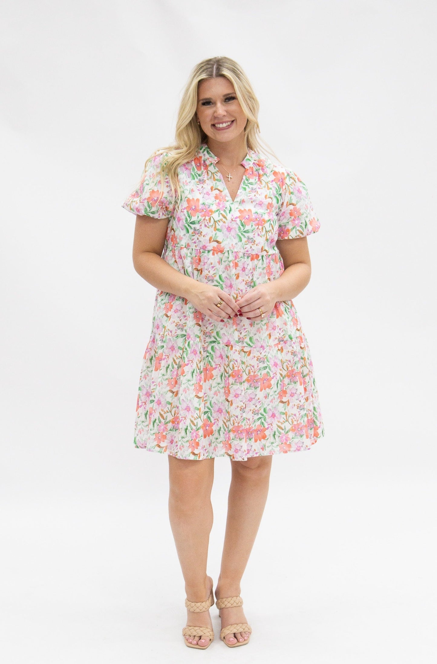 Grace + Emma Watercolor Floral Dress