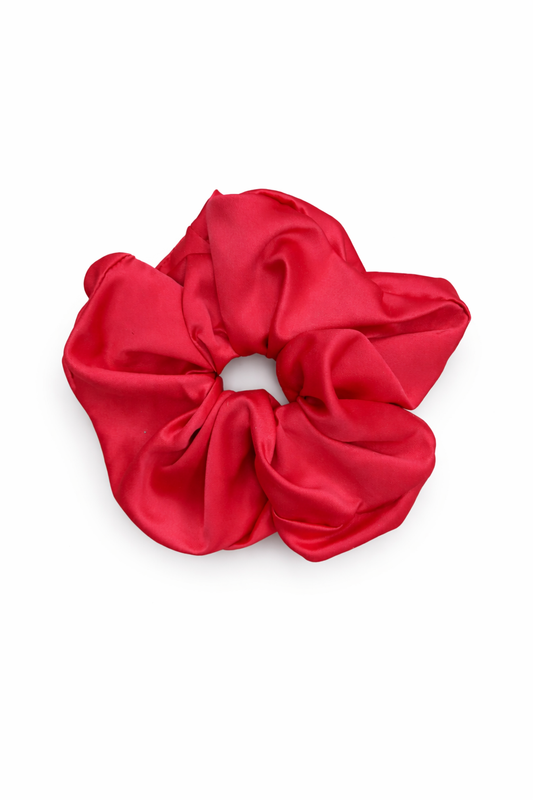Grace & Emma Red Satin Oversized Scrunchie