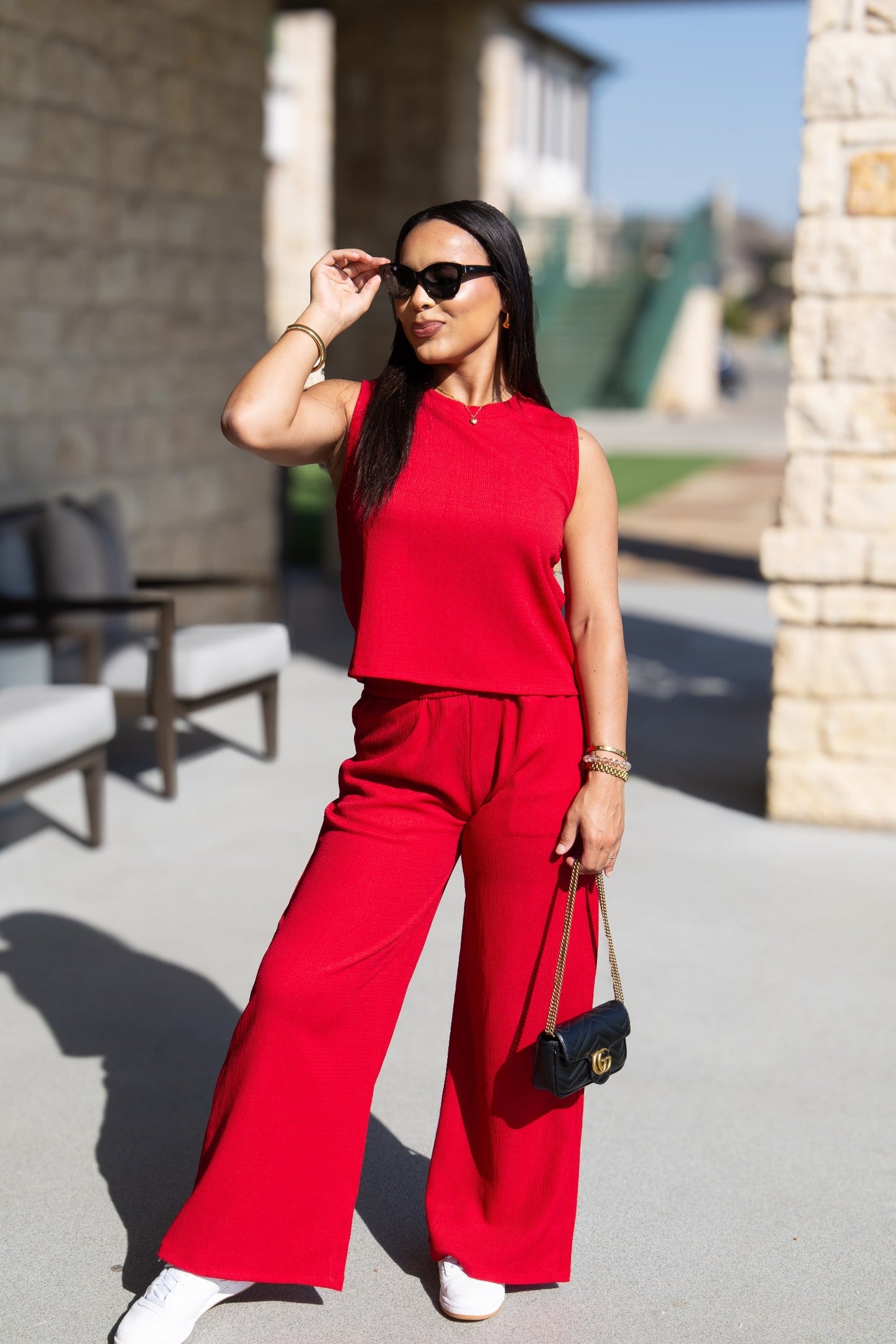 Grace & Emma The Earhart Pants, Red