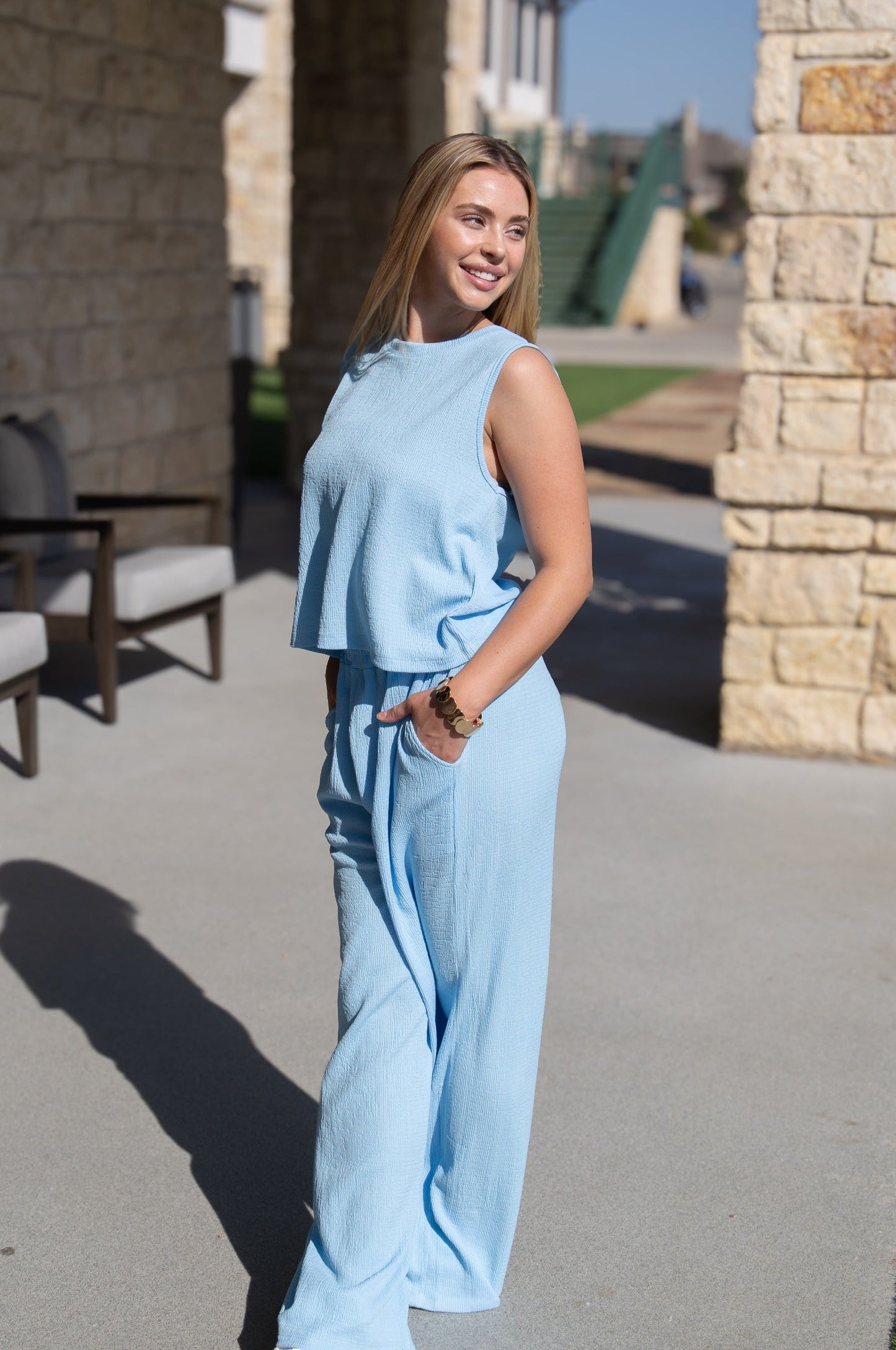 Grace & Emma The Earhart Top, Blue