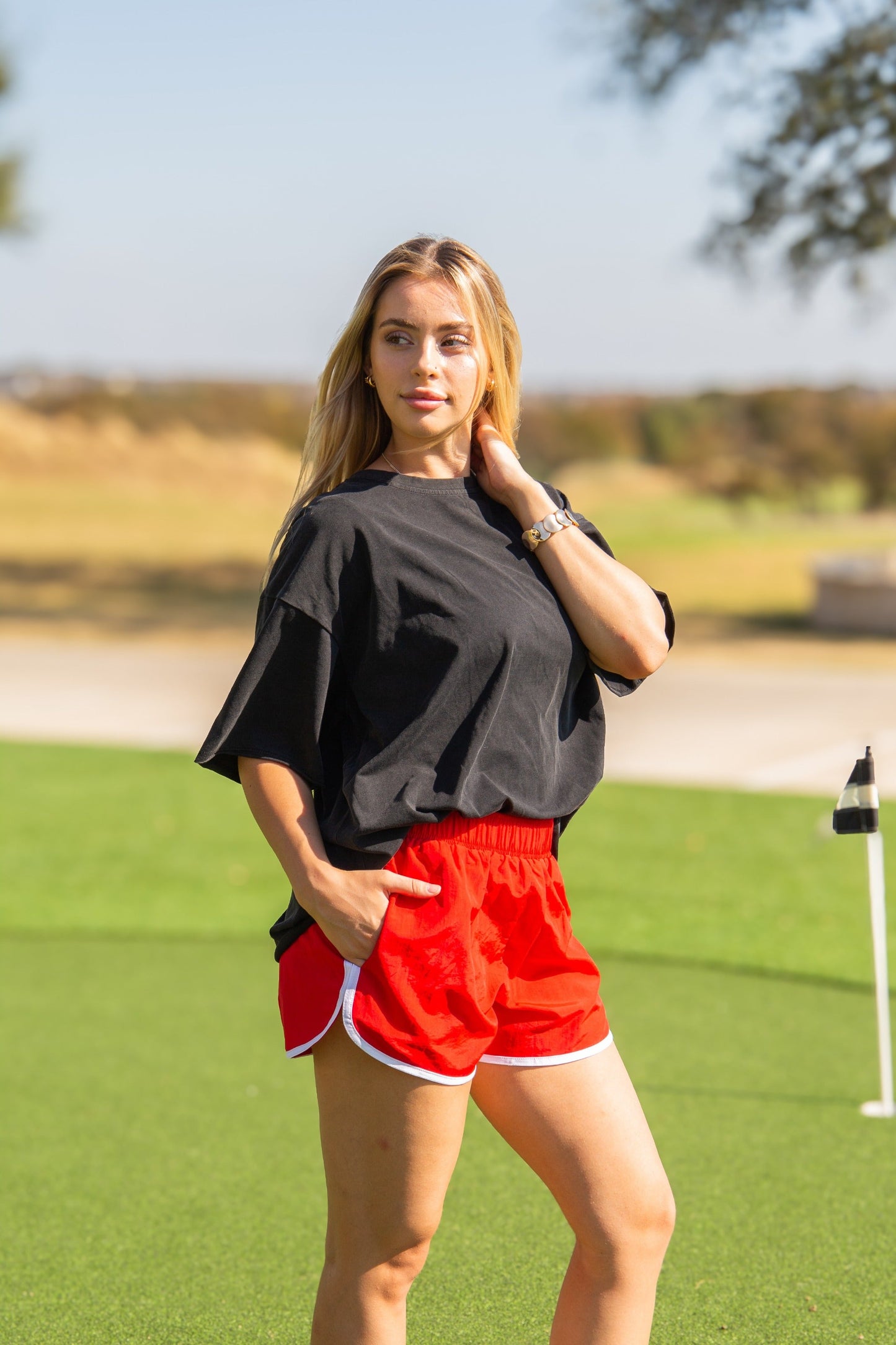 Grace & Emma Go-Getter Shorts, Red