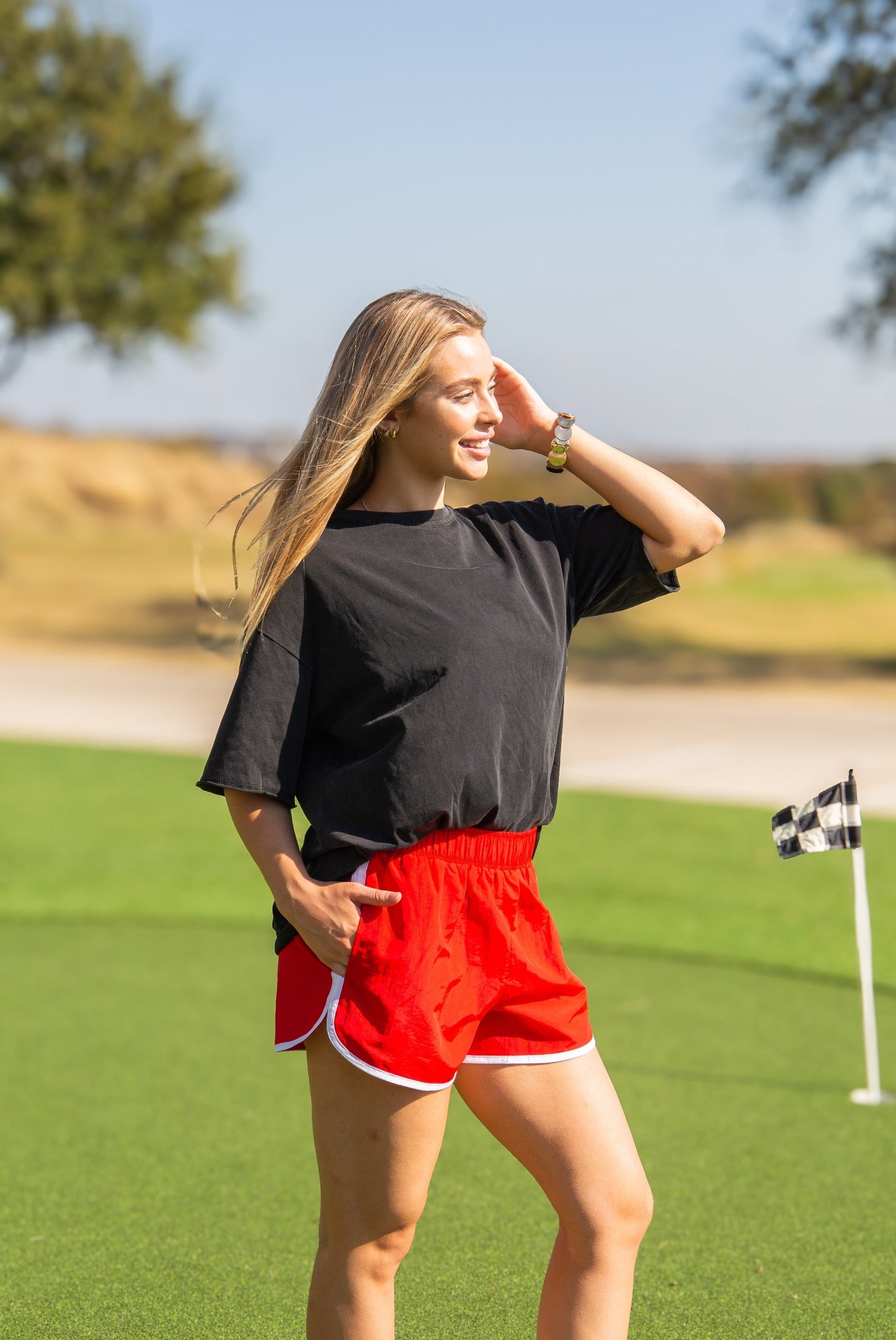 Grace & Emma Go-Getter Shorts, Red