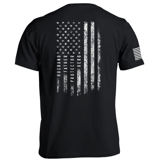 Shield Republic Husband Father Protector Hero American Flag