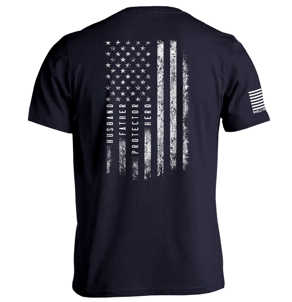 Shield Republic Husband Father Protector Hero American Flag