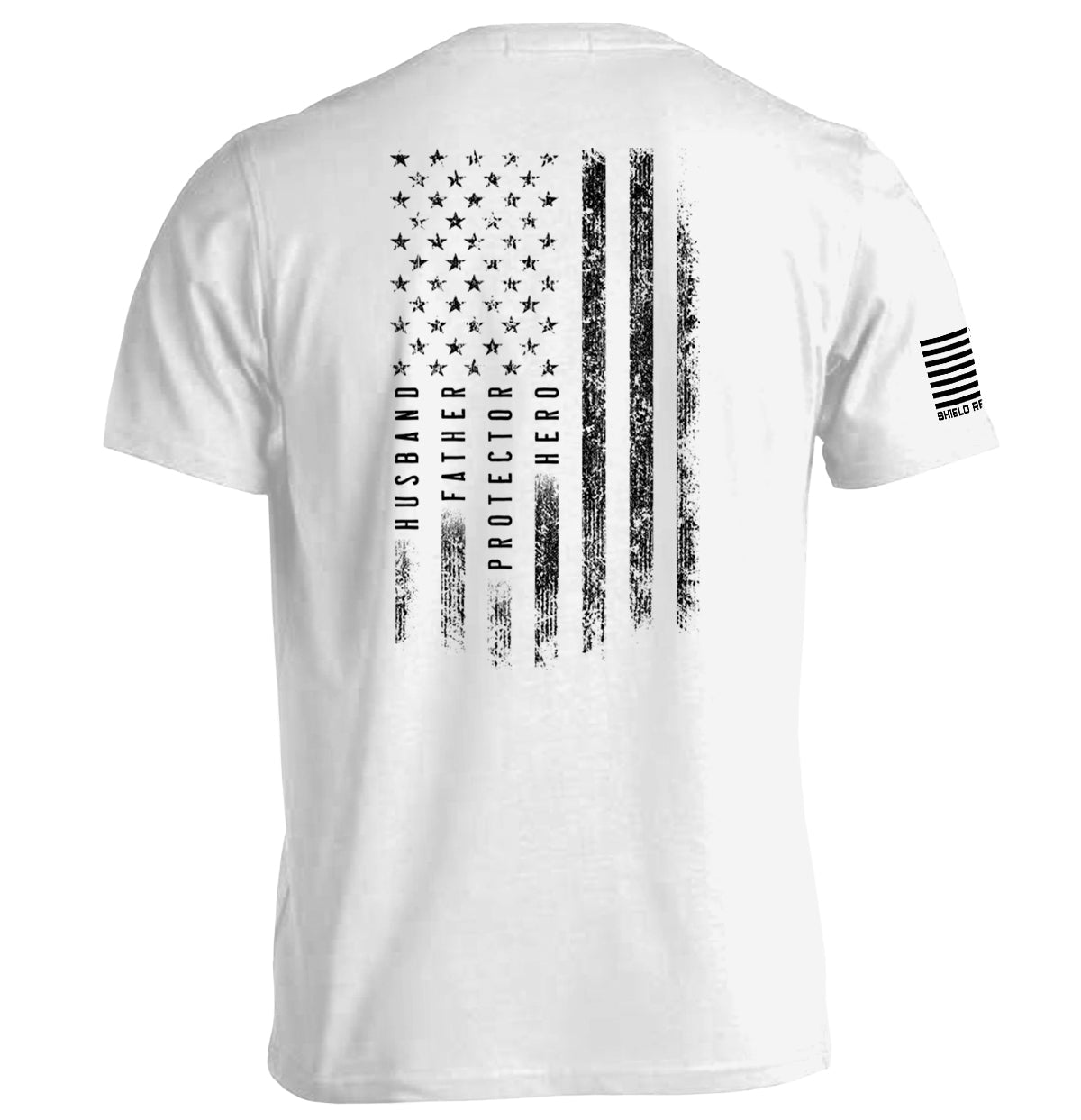 Shield Republic Husband Father Protector Hero American Flag
