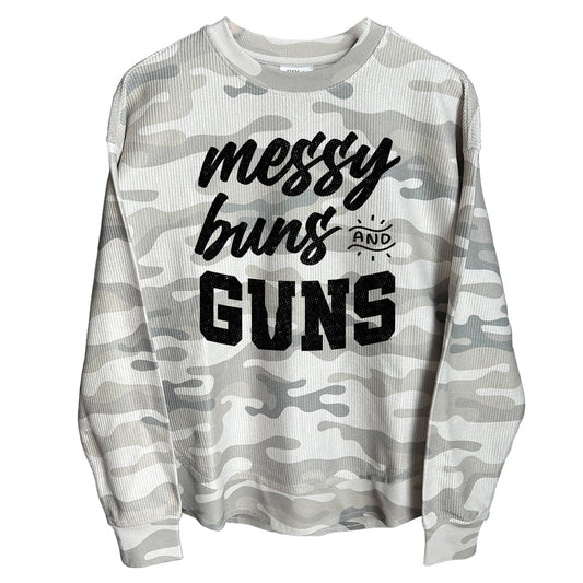 Shield Republic Messy Buns and Guns (Front) Corded Poncho