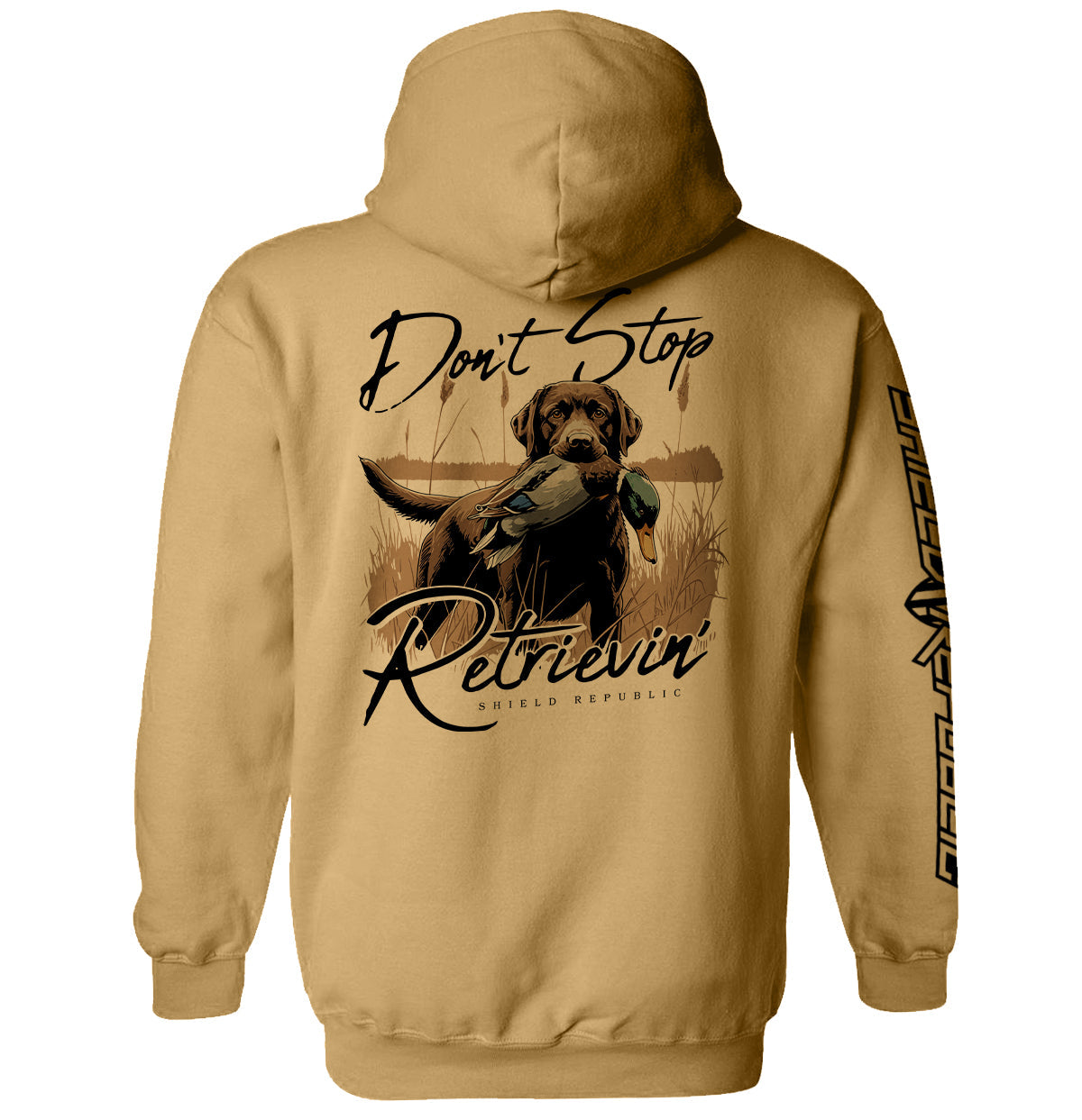 Shield Republic Don't Stop Retrievin' Chocolate Lab