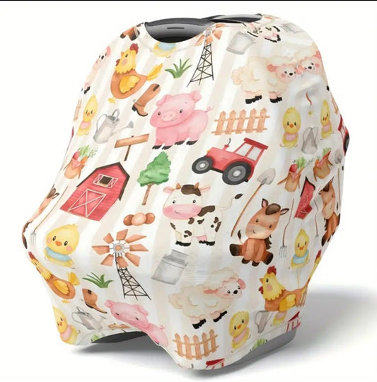 Soft, Stretchy All-in-One Baby Cover: Nursing, Car Seat, Stroller Protection & Shopping Cart - Perfect Shower Gift