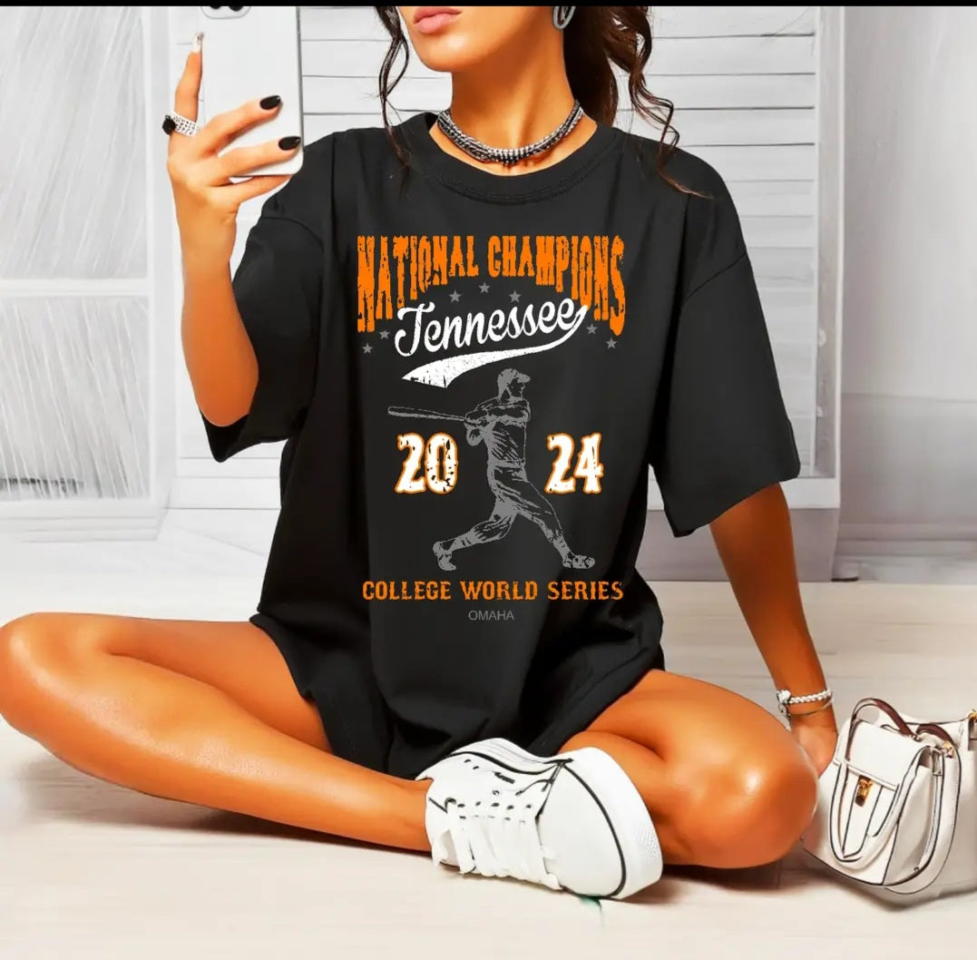 Tennessee Baseball National Champions Comfort Colors Short Sleeve