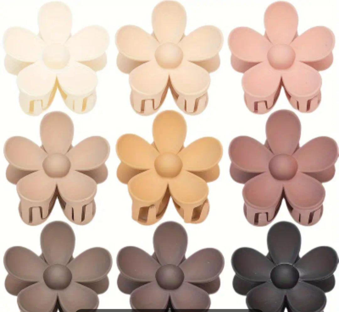 Flower Claw Clip Set - 9 piece