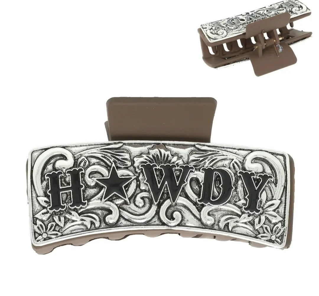 Western Howdy Hair Claw Clip