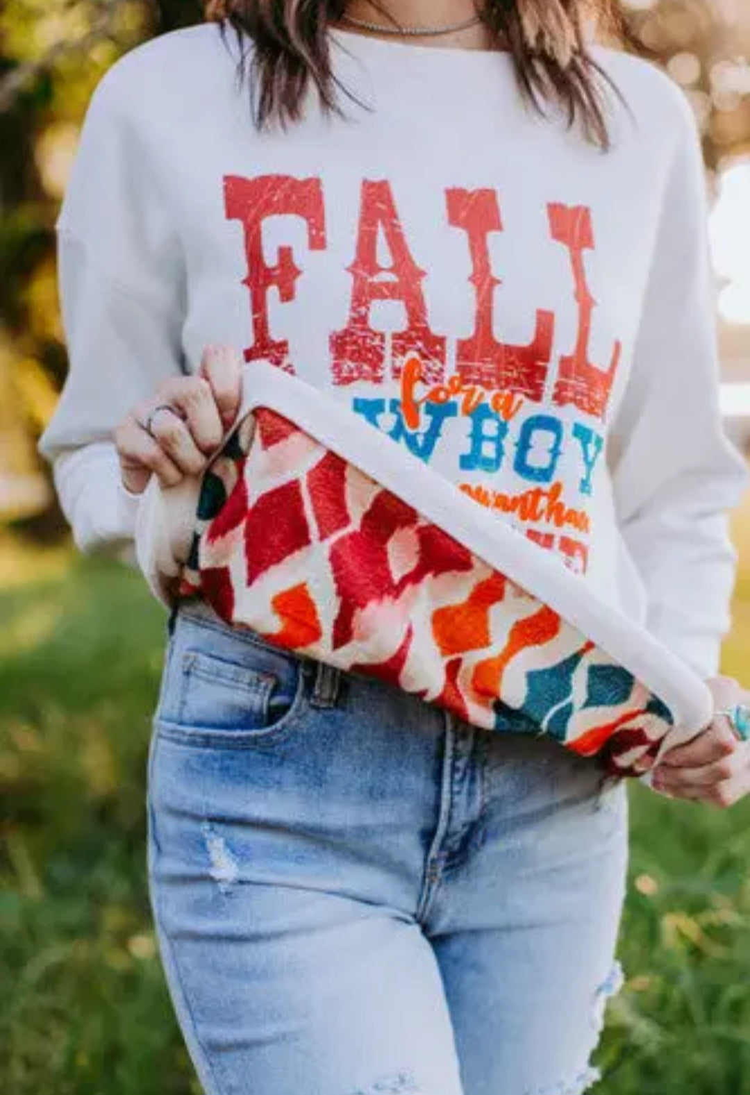 Fall for a Cowboy Reversible Sweatshirt