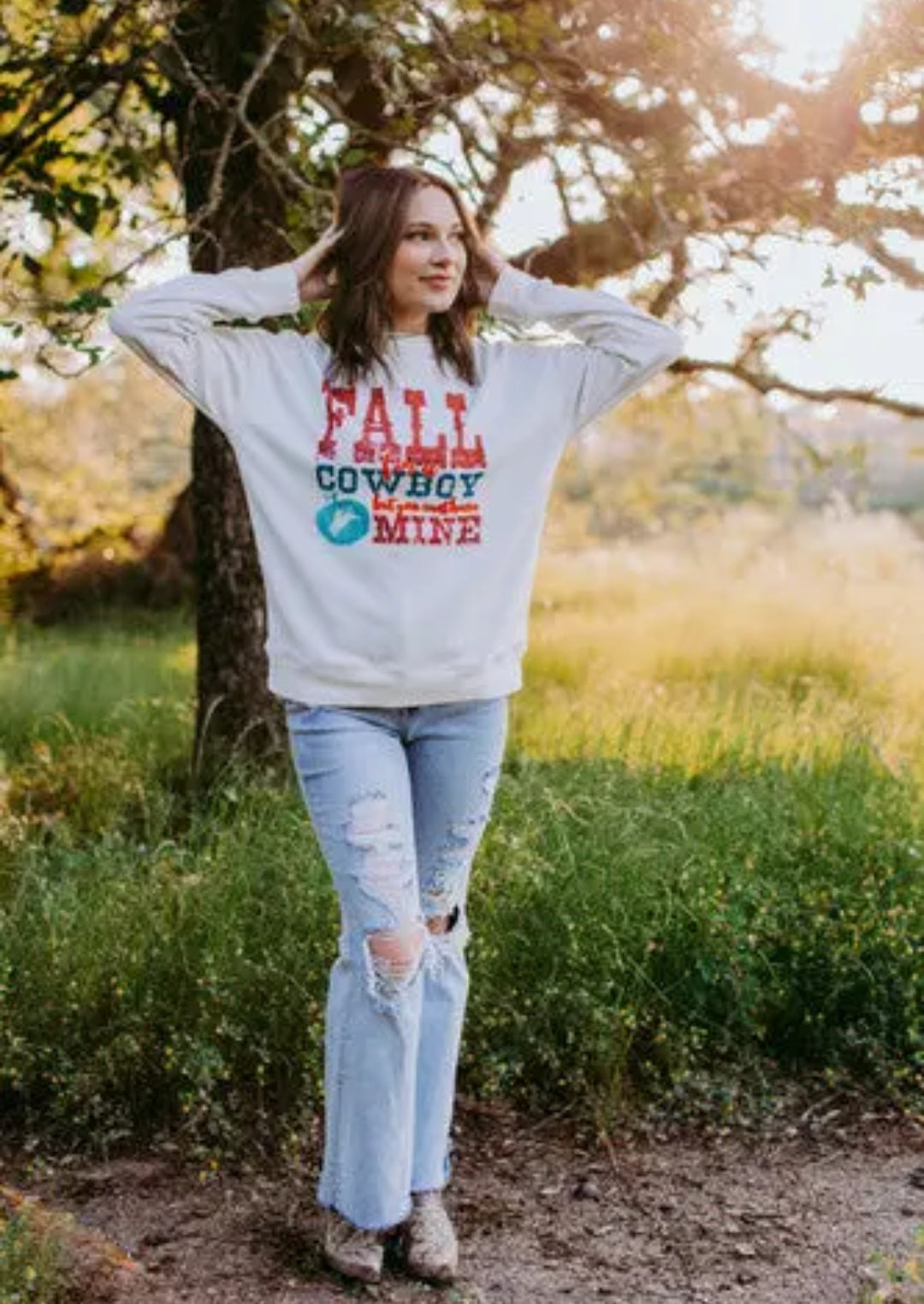 Fall for a Cowboy Reversible Sweatshirt