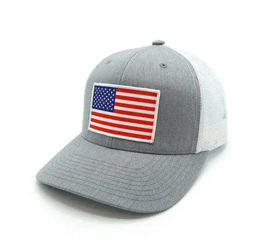 Shield Republic USA Flag Woven Patch Hat