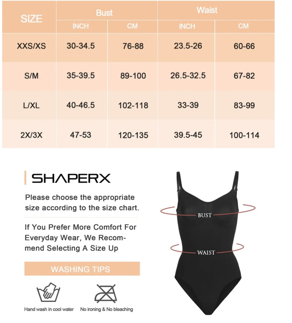 SHAPERX Bodysuit for Women Tummy Control Shapewear Seamless Sculpting Briefs Body Shaper S/M