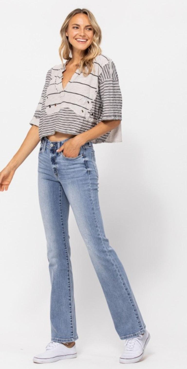 Judy Blue Mid Rise Non Distressed Bootcut Jeans