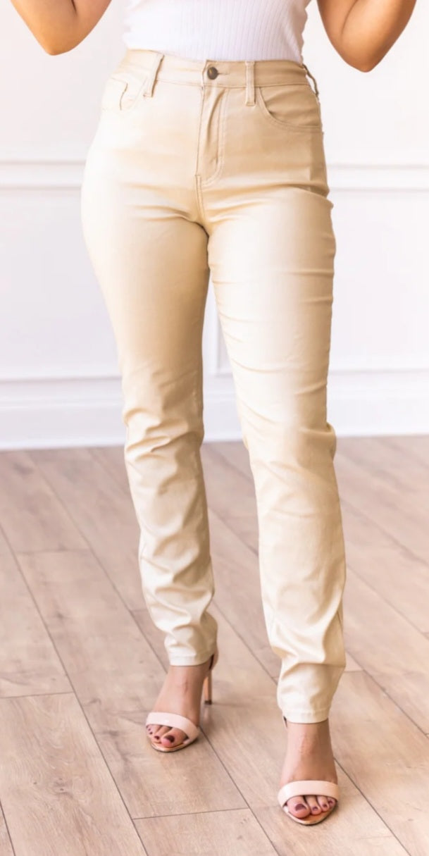 The Giovanna's Metallic Gold Skinny Jeans