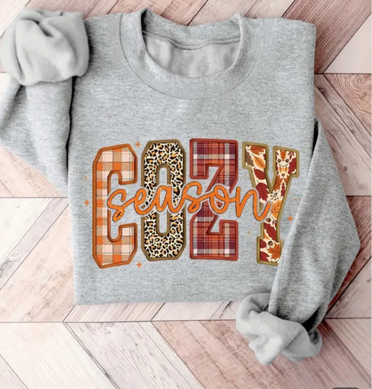 Cozy Season Letter Print Sweatshirt