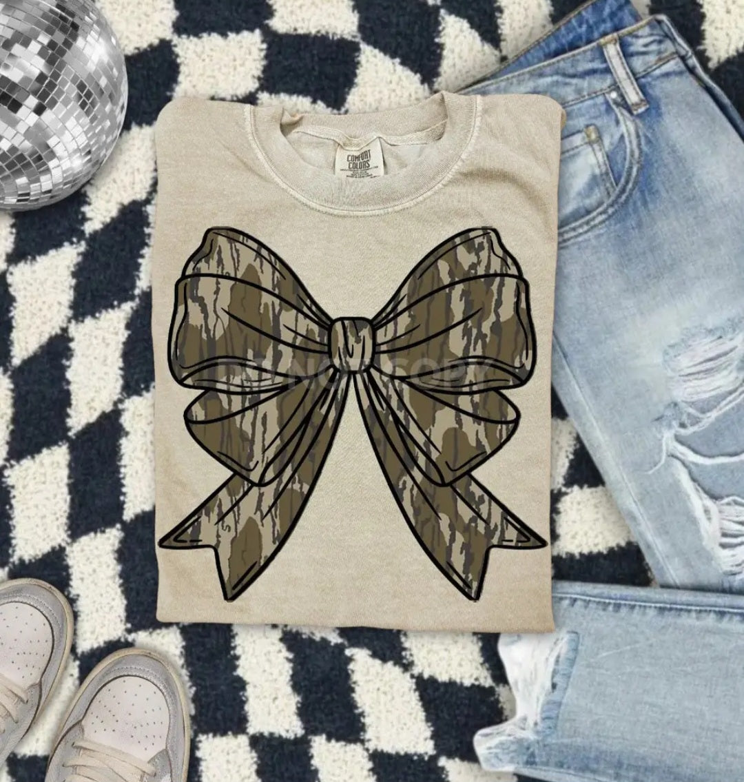 Camo Bow Sweatshirt