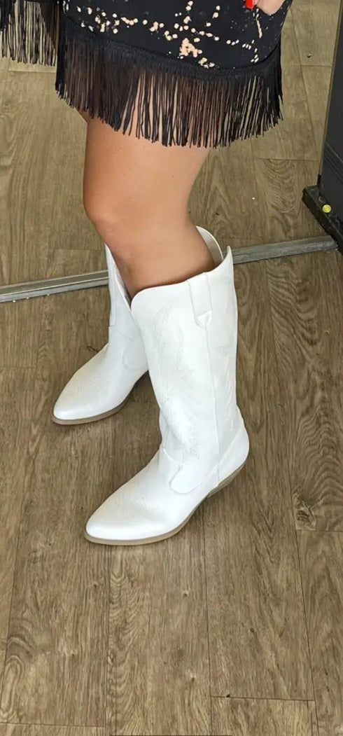 Nash Bash White Cowgirl Boots