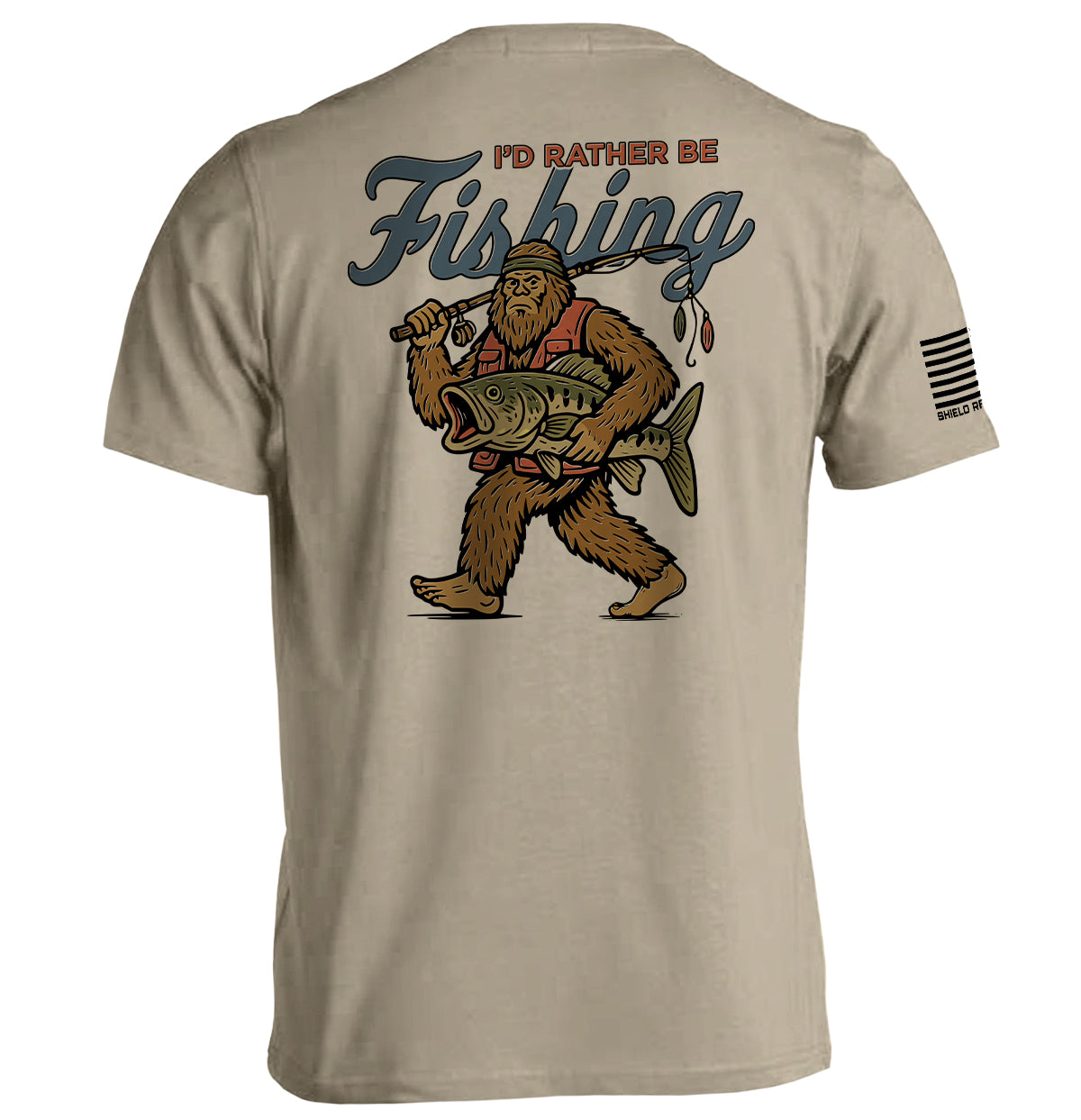Shield Republic I'd Rather Be Fishing Bigfoot