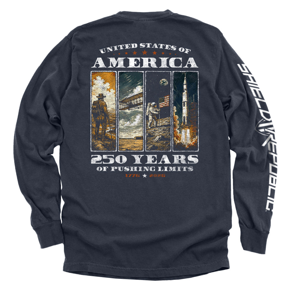 Shield Republic USA 250 Years of Pushing Limits