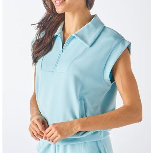 Simply Southern® Zip Tess Pullover: Ice