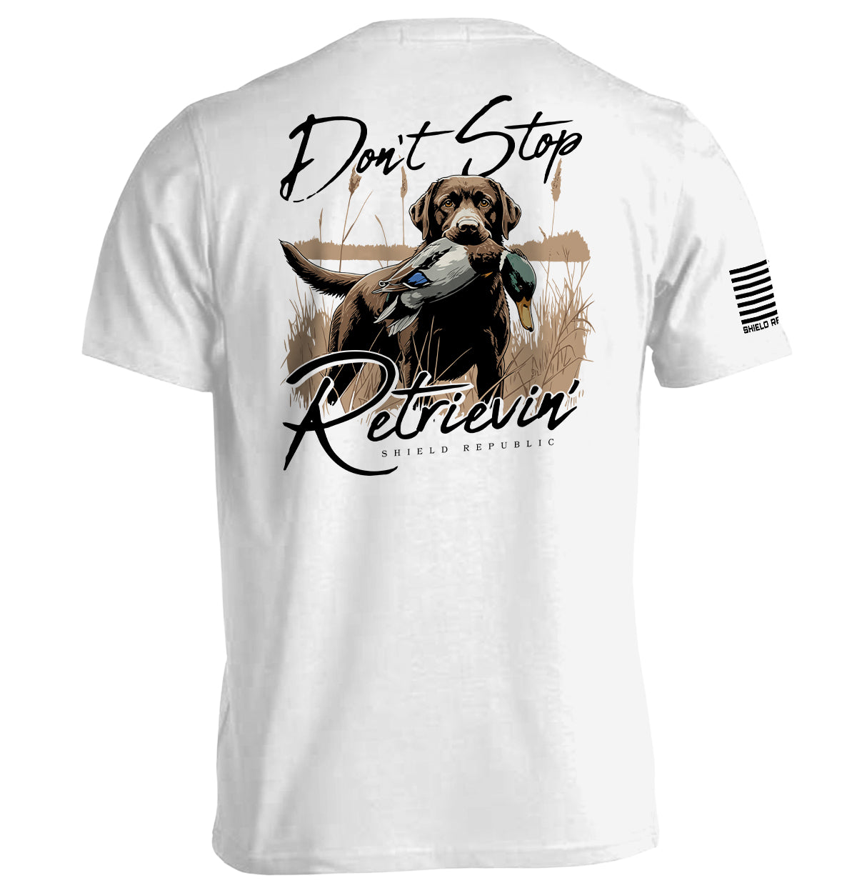 Shield Republic Don't Stop Retrievin' Chocolate Lab