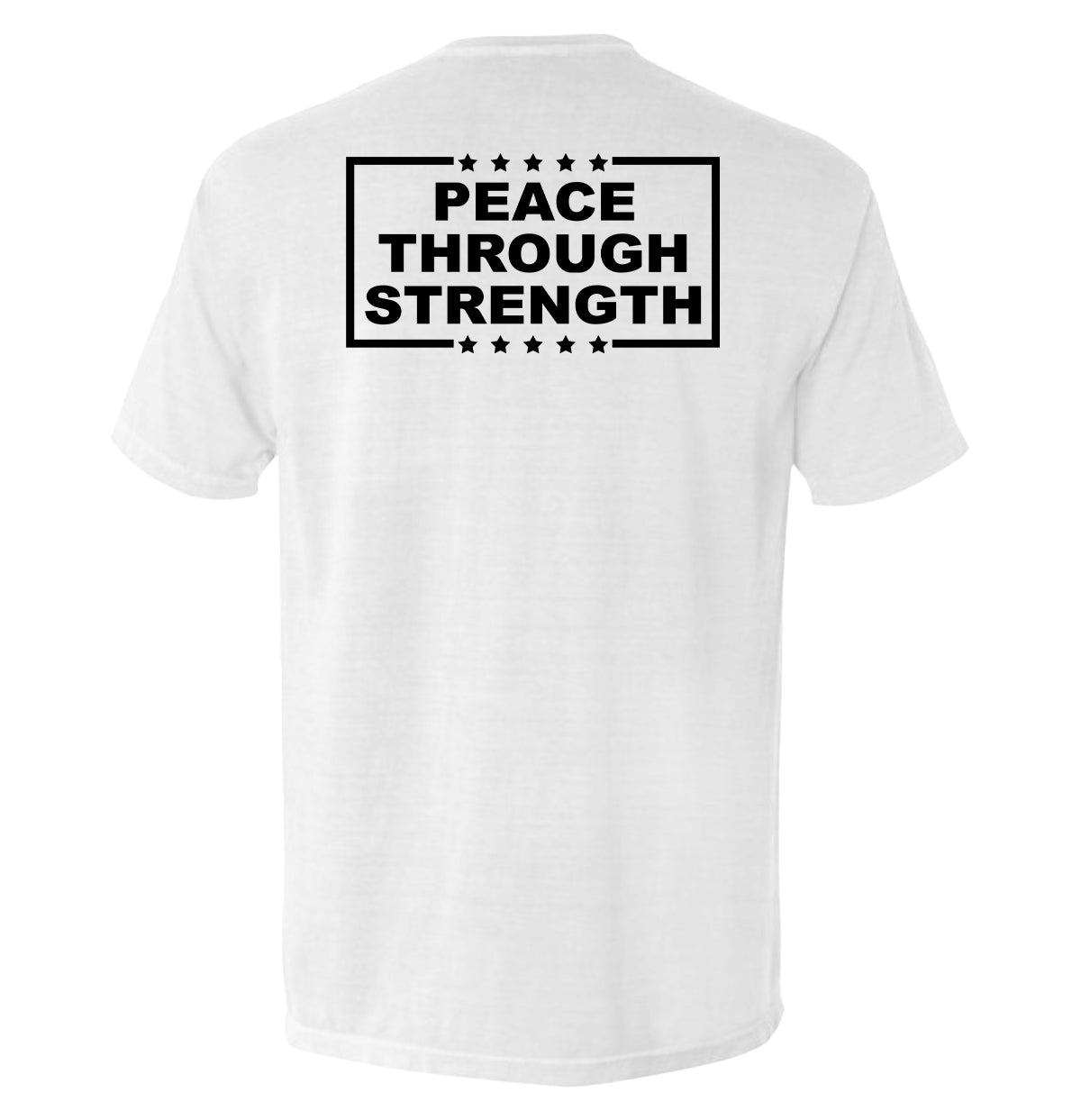 Shield Republic Peace Through Strength White