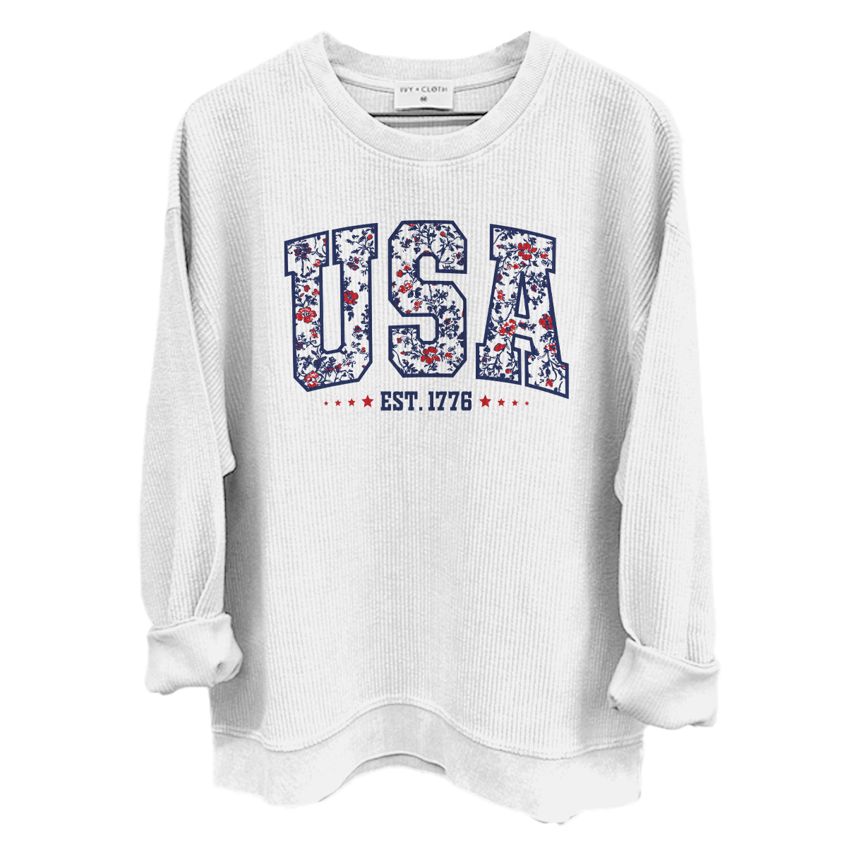 Shield Republic USA Floral Est 1776 (Front)