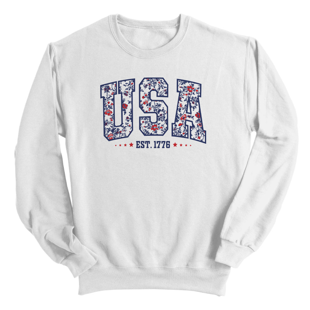 Shield Republic USA Floral Est 1776 (Front)