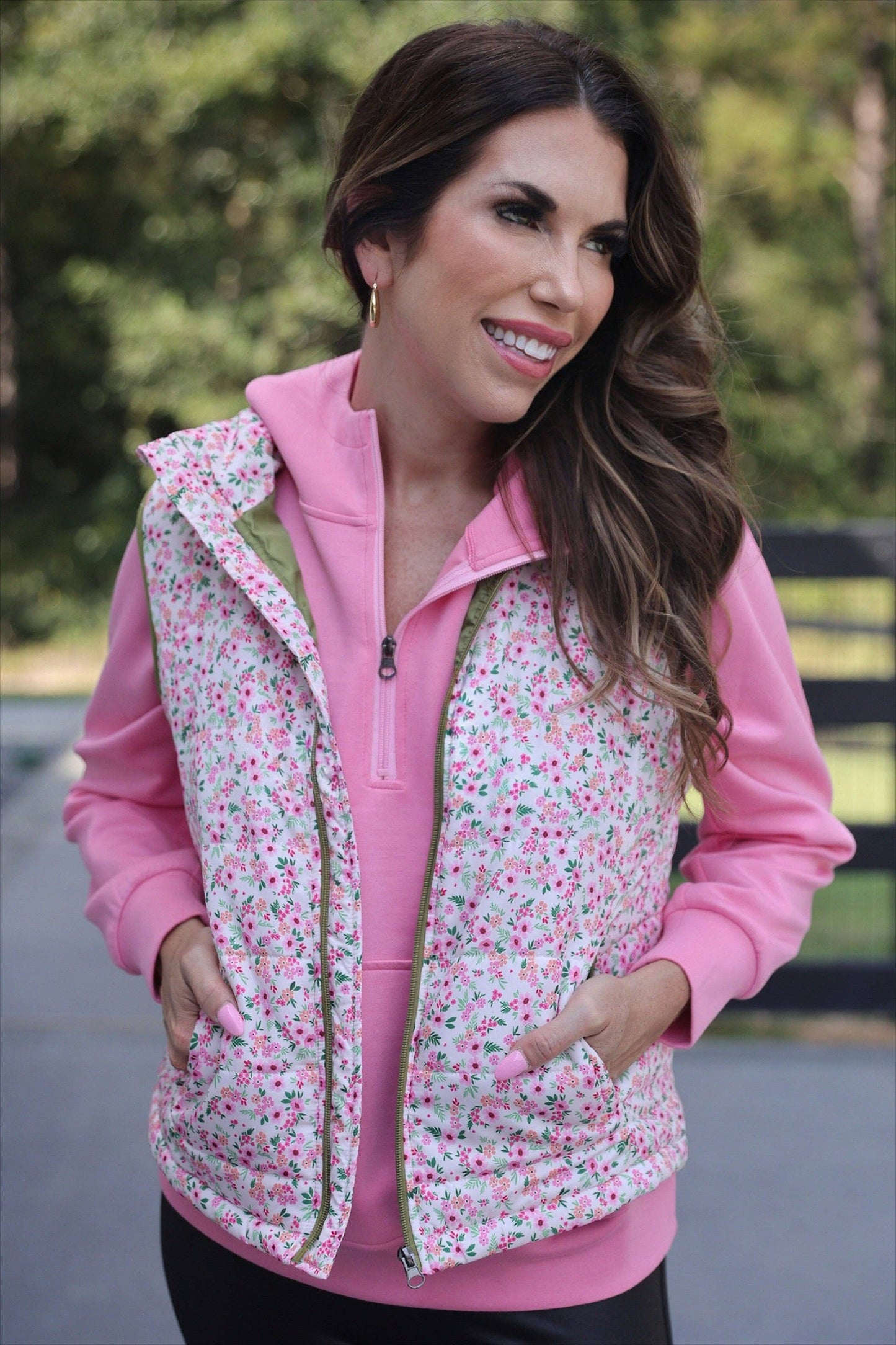 Jess Lea Delilah Puffer Vest- Ditzy Floral