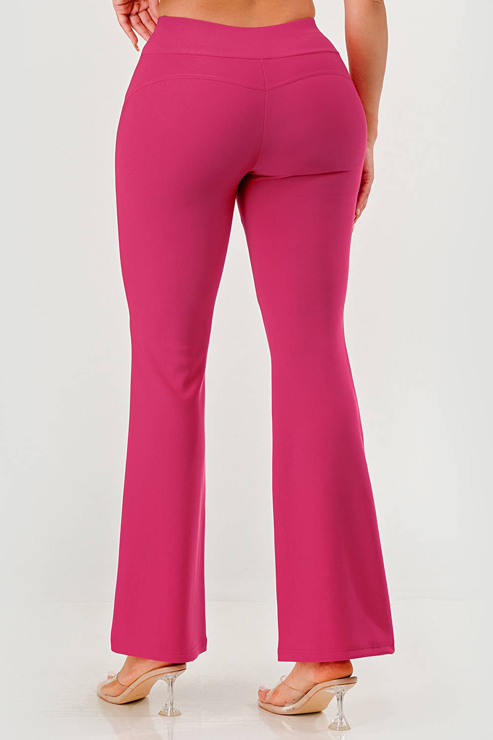 Womens High Waist Tummy Control Flare Pants