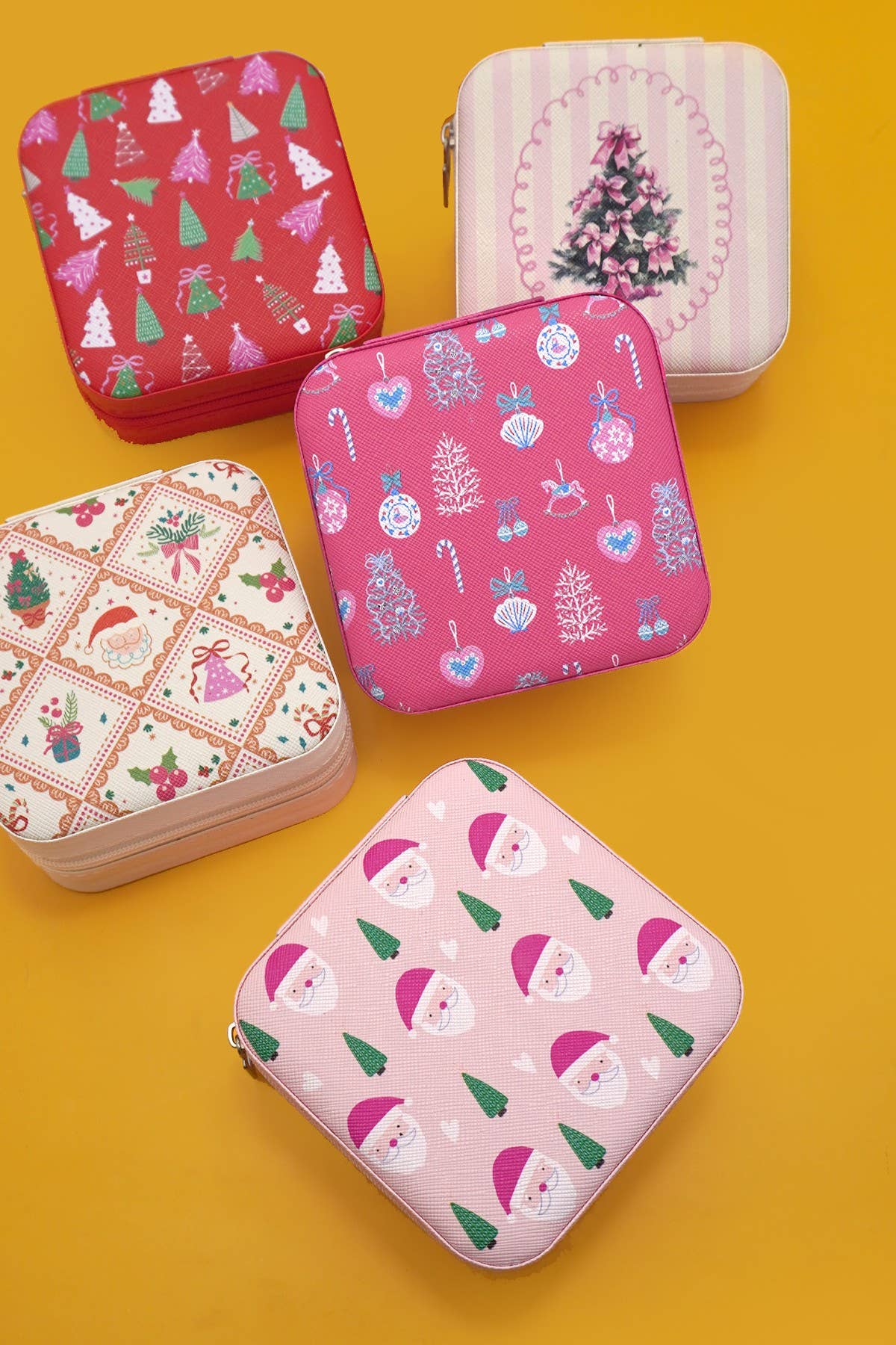 DESIGNED JEWELRY ORGANIZER TRAVEL BOX CASE | 40P566-CHRISTMA