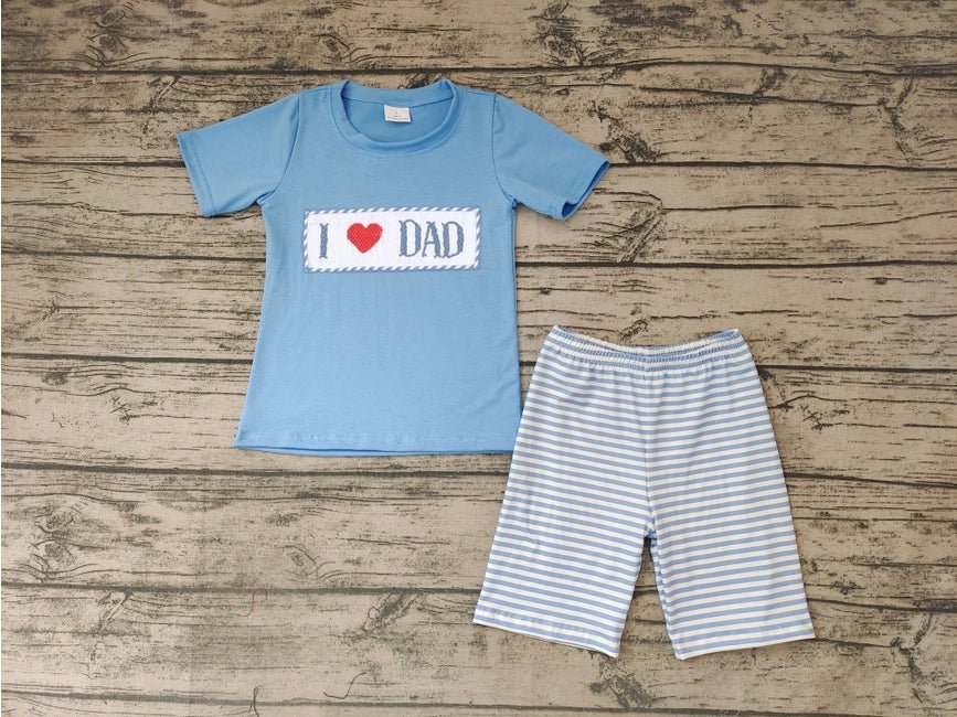 Baby Boys I Love Dad Summer Shorts Clothes Sets