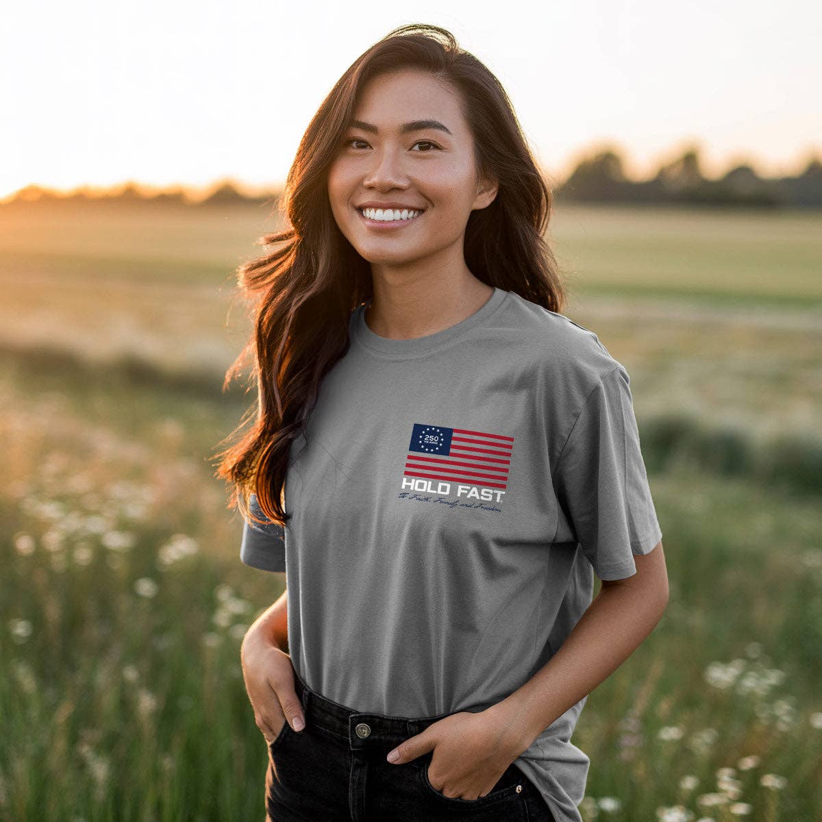 Kerusso HOLD FAST Adult T-Shirt Colonial Soldier